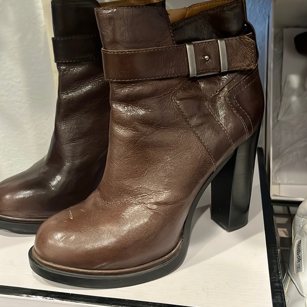 Nine West, 7.5, Brown Booties.